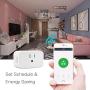 WiFi Smart Plug, LINGANZH Smart Socket Compatible with Alexa Echo Google Home, Mini WiFi Plug Timer Schedule Remote Control from Anywhere, No Hub Required
