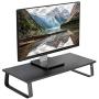 VIVO Black 24 inch Monitor Riser - Wood & Steel Desktop Stand, Screen, Keyboard, Laptop, Small TV Ergonomic Desk and Tabletop Organizer STAND-V000D
