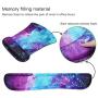 Mouse Pad with Wrist Support Set & Memory Foam Keyboard Wrist Rest Pad,iKammo Non Slip Gel Wrist Rest Mouse Pad for Gaming,Working,Office & Home(Galaxy Set)