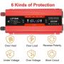 Cantonape 1000W/2000W(Peak) Car Power Inverter DC 12V to 110V AC Converter with LCD Display Dual AC Outlets and Dual USB Car Charger for Car Home Laptop Truck (Red)