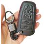 Black Hand Sewing Leather Cover Key Fob Case Protector Jacket Holder For 2017 Ford Fusion Edge F250 F350 F450 F550 2018 Explorer Expedition 5 Buttons Smart Remote Control