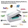 OFFNOVA Bluetooth Thermal Label Printer, High-Speed Shipping Label Printer, Compatible with Windows, Smartphone, Works with Ebay, Amazon, Shopify, Etsy, USPS, FedEx- 203 DPI Printer