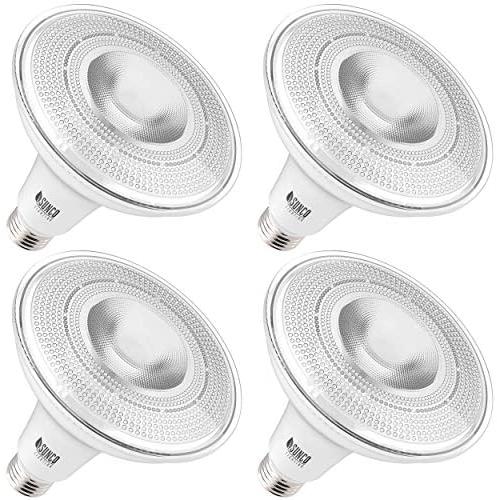 Sunco Lighting 4 Pack PAR38 LED Bulb 13W=100W, 5000K Daylight, 1050 LM, Dimmable, Indoor/Outdoor Spotlight, Waterproof - UL & Energy Star Listed