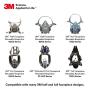 3M Respirator Cartridge 6006, 1 Pair, Helps Protect Against Organic Vapors, Acid Gases, Ammonia, Methylamine or Formaldehyde