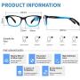 Blue Light Blocking Glasses for Kids(Boys/Girls) 1 Pack,Kids Computer Glasses for Age 3-7, UV Protection Anti Glare Eyeglasses Computer Glasses Video Gaming Glasses for Children(Black/Blue)