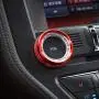 TopDall Red Aluminum Headlight Volume Tune Control Knob Cover Ring Trim Interior Accessories for Ford Mustang