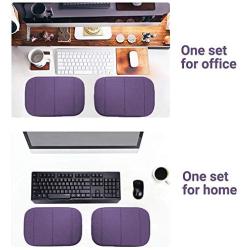 4Pcs Portable Computer Elbow Wrist Pad, AUHOKY 2 Sets Ergonomic Keyboard Wrist Rest Elbow Support Mat for Office Desktop Working Gaming - Memory Foam Relieve Elbow Pain (7.9″×11.8″, Purple)