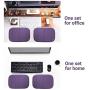 4Pcs Portable Computer Elbow Wrist Pad, AUHOKY 2 Sets Ergonomic Keyboard Wrist Rest Elbow Support Mat for Office Desktop Working Gaming - Memory Foam Relieve Elbow Pain (7.9″×11.8″, Purple)