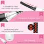 Heated Eyelash Curler, 2021 Upgraded 8s Quick Heat Mini Electric Eyelash Curler USB Rechargeable Lashes Comb with 4 Temperature Gears & LED Display for Women Girl - 24H Long-Lasting Curling!