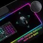 Large RGB Gaming Mouse Pad - REAWUL 14 Modes Oversized Glowing Led Extended Mousepad, Anti-Slip Rubber Base and Waterproof Surface, Extra Large Soft Led Computer Keyboard Mouse Mat - 31.5 x 11.8in