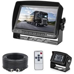 Backup Camera System Kit for RV Van Camper Box Truck, IP69 Waterproof 175º Wide View Angle & 7 inch LCD Adjusting Monitor for Front and Reversing (CW-BUS-70)