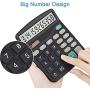 Everplus Calculator, Everplus Electronic Desktop Calculator with 12 Digit Large Display, Solar Battery LCD Display Office Calculator,Black
