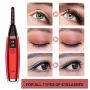 JDO Heated Eyelash Curler Electric Eyelash Curler USB Rechargeable Electronic Eye Lashes Curling Comb Quick Heating Long Lasting (Red#2)