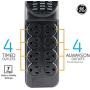 GE 7-Day Programmable Power Strip with Digital Timer, 8 Grounded Outlets (4 Timed / 4 Always On), Indoor, 15 Amp, 1800W, Easy Presets and Custom Settings for Weekly Cycle, Minute Intervals, 15077 Black
