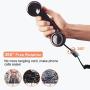 SINCODA 2 Pack 13 Ft Uncoiled Modular Coiled Telephone Phone Handset Curly Cable Cord +2 Pack 360° Telephone Cord Detangler Extended Rotating (13FT)