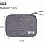Electronics Accessories Organizer Bag, Universal Cable Organizer Durable Travel Cable Storage Bag Electronics Accessories Cases for Cable, Charger, Phone, USB, SD Card(Grey)