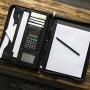 COSSINI Black Superior Vegan Leather Business Portfolio with Zipper – Padfolio All-in-One - Smartest Protective 10.1 Inch Tablet Sleeve, Presentation Slot, Solar Calculator, Card Storage, Writing Pad COSSINI Black Superior Vegan Leather Business Portfolio with Zipper – Padfolio All-in-One - Smartest Protective 10.1 Inch Tablet Sleeve, Presentation Slot, Solar Calculator, Card Storage, Writing Pad