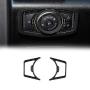 LANZMYAN Headlight Control Panel Sticker Carbon Fiber Headlight Switch Frame Trim Cover Interior Accessories for Ford F150 2015 2016 2017 2018 2019 2020 Black 2PCS