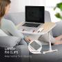 Laptop Desk for Bed, TaoTronics Lap Desks Bed Trays for Eating and Laptops Stand Lap Table, Adjustable Computer Tray for Bed, Foldable Bed Desk for Laptop and Writing in Sofa