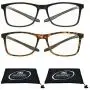 Multifocal Progressive 3 Magnifications in 1 Lens No Line Computer Gaming Reading Glasses for Men & Women