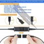 VoiceJoy Headset QD(Quick Disconnect) Connector to USB Adapter with Volume Adjuster, Mute for Speaker and Microphone Separately Compatible with Any Plantronics and VoiceJoy Headset QD Plug