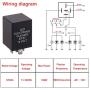 smseace EP27 5p 12V Electronic LED Flasher relays Used for Universal Motorcycle Turn Signal Bulbs Hyper Flasher Relay