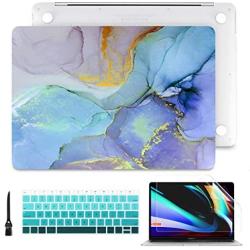 Batianda Hard Case for MacBook Pro 16 inch 2019 2020 Release A2141 Ultra Slim Plastic Protective Shell Case & Keyboard Cover Compatible with Newest MacBook Pro 16 Touch Bar, Blue Ink