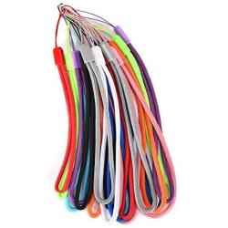 20 Pack 7 Inch Colorful Hand Wrist Strap Nylon Lanyards for USB Flash Drives, Key, Name Tag, and Other Portable Small Electronic Devices with Lanyard Ports/Holes, Lightweight Detachable Lanyards