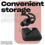 EarBuddyz Ultra Ear Hooks and Covers Compatible with Apple AirPods 1 & AirPods 2 or EarPods Featuring Bass Enhancement Technology (Medium, Black)