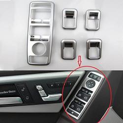 Angelguoguo Car Door Window Glasses Lifter Button Decoration Frame Trim Stickers for Mercedes Benz A C B E GLK ML GL G500 GLA Class