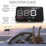 Pyle Universal 3.5’’ Car HUD - Head-Up Display Multi-Color Windshield Screen Projector Vehicle Speed & GPS Navigation Compass, Plug & Play - (PHUD12)