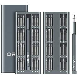 ORIA Screwdriver Set, 49 in 1 Electronics Repair Tool Kit，Precision Screwdriver Kit with 48 S2 Steel Bit with Aluminum Handle for Repairing PC, Phone, Watches, Laptop, MacBook, iPad, Glasses