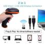 Tera Wireless Barcode Scanner 1D 2D QR Code Reader Handheld Scanner (2.4G Wireless/USB Wired 2 in 1) for Store, Supermarket, Warehouse, Library with Handsfree Stand