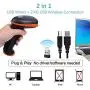 Tera Wireless Barcode Scanner 1D 2D QR Code Reader Handheld Scanner (2.4G Wireless/USB Wired 2 in 1) for Store, Supermarket, Warehouse, Library with Handsfree Stand
