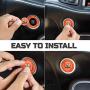 ToolEpic for Dodge Challenger Charger Scat Pack Decal Accessories 2015-2021 - Engine Start Stop Button Overlay Sticker Emblem - Push to Start Button Go Mango Badge Cover - Perfect for Decals