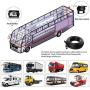 Dual Backup Camera with Monitor Kit System(12-24V) 7'' HD Monitor Reversing +2 Rear View 170° Wide Angel Night Vision Waterproof,18 Infrared Lights Camera Fit for Trucks/RV/Van/Campers/Vehicles.