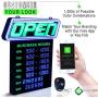 GLI Led Open Sign with Business Hours – Stand Out with 1000’s Color Combos to Match Your Brand, – Neon Flash, or Scroll – Programmable App, 15 x 16.5 inch