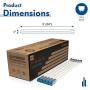Hyperikon T8 LED Tube Light 2 Foot, Glass T10 T12 10W=32W, Dual & Single End, Hybrid Works with or Without Ballast, Clear Lens, UL, Crystal White, 25 Pack