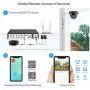 ZOSI H.265+ Home Security Camera System,5MP Lite 8 Channel Surveillance DVR with Hard Drive 1TB and 4 x 1920TVL(2MP) Weatherproof CCTV Dome Camera Outdoor Indoor with 80ft Night Vision, Motion Alerts