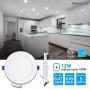 TORCHSTAR Basic Series 8-Pack 12W Recessed Lights 6 Inch with Junction Box, Dimmable Ultra Thin LED Downlight, 100W Eqv, ETL & Energy Star Listed, 5000K Daylight, 5 Years Warranty