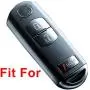 Alegender Qty(2) Silicone Smart Key Cover Case Jacket Protector Holder for Mazda 3 CX3 CX5 CX7 CX9 SPEED3 3 Buttons Smart Key Fob Remote Black Rose