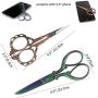 BIHRTC 5 Inch Sewing Scissors and 4.5 Inch Embroidery Scissors Craft Office Fabric Stainless Steel Sharp Tip Scissors Shears for Embroidery Art Work Needlework Cross Stitch and Daily Activities