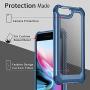 SUPBEC iPhone 6S Plus / 6 Plus Case with [ Screen Protector Tempered Glass x2Pack] Protective Phone Cover with Silicone PC+TPU Shockproof Rubber Heavy Duty Case for iPhone 6SPlus / 6Plus Case-Blue