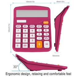 Helect Calculator, Standard Function Desktop Calculator, Plum