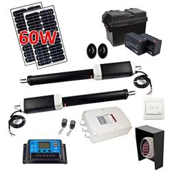 ALEKO GG1300GLD Automatic Dual Swing Gate Opener and Solar Accessory Kit for Gates up to 20 Feet Long 1300 Pounds