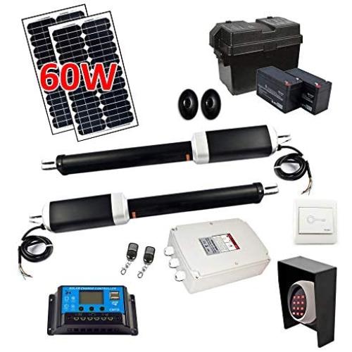 ALEKO GG1300GLD Automatic Dual Swing Gate Opener and Solar Accessory Kit for Gates up to 20 Feet Long 1300 Pounds