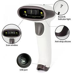 USB Wireless Barcode Scanner,Symcode Handheld Laser Barcode Reader (2.4GHz Wireless & USB2.0 Wired) with Receiver Storage of up to 10000 Code