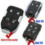 2Pcs Coolbestda Silicone Keyless Remote Entry Cover Accessories Protector Holder Case for GMC Acadia Terrain Yukon Chevrolet Suburban Tahoe HYQ1AA 13584502 1551A-AA