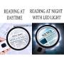 Magnifying Glass with Light,30X High Power Jumbo Lighted Magnifier Lens for Seniors Reading Small Print,Stamps, Map,Inspection, Macular Degeneration
