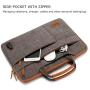 DOMISO 10.1 Inch Multi-Functional Laptop Sleeve Business Briefcase Messenger Bag with USB Charging Port for 10.1-10.5 Inch Laptop / Tablet / iPad Pro / iPad Air / Lenovo Yoga Book / Acer, Brown